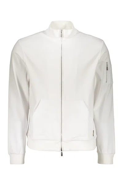 MOORER TECHNO FABRIC FULL-ZIP SWEATSHIRT