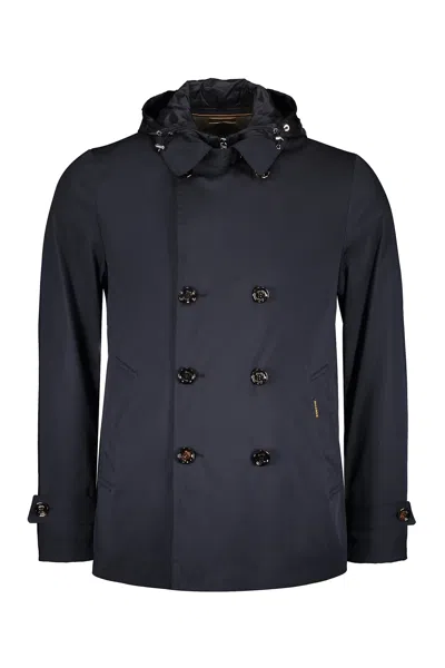 Moorer Techno Fabric Jacket In Blue