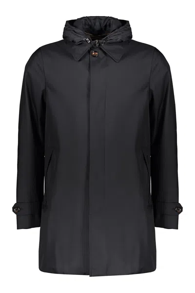 Moorer Techno Fabric Jacket In Blue