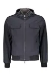 Moorer Techno Fabric Jacket In Blue