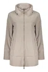 Moorer Waterproof Hooded Coat In Grey