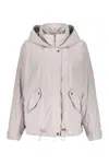 Moorer Techno Fabric Jacket In Ivory