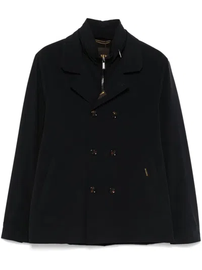 Moorer Techno Fabric Padded Jacket In Blue