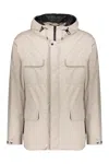 Moorer Techno Fabric Padded Jacket In Neutral