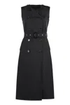 Moorer Aurelia Techno Fabric Trench Coat In Black