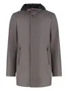 Moorer Tenno Technical Fabric Parka In Gray