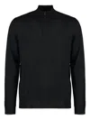 Moorer Terni Virgin-wool Half-zip Sweater In Black