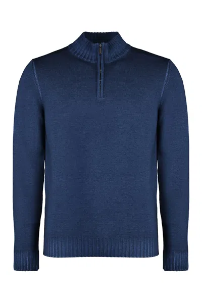 Moorer Terni Virgin Wool Sweater In Blue