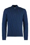Moorer Terni Wool And Cashmere Sweater In Blue