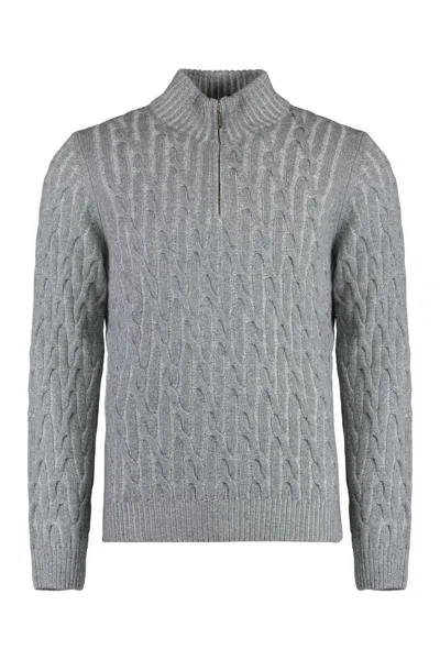 Moorer Terni Wool And Cashmere Sweater In Gray