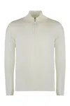 Moorer Terni Virgin-wool Half-zip Sweater In White
