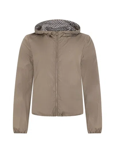 Moorer Tessdor Hooded Zip-up Jacket In Neutral