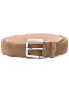 Moorer Textured Buckled Belt In Nude
