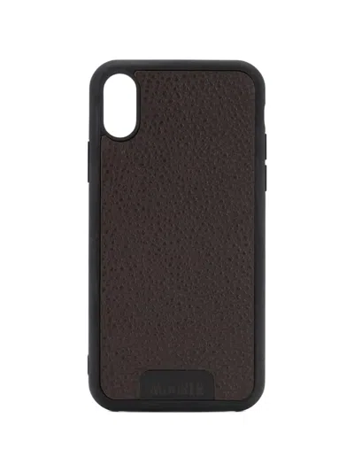 Moorer Textured Iphone X Case In Brown