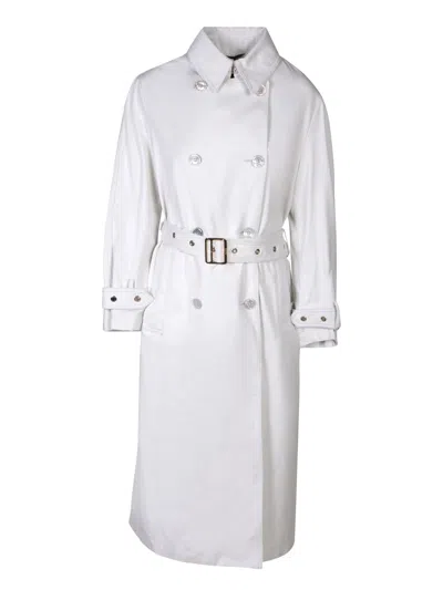 MOORER THELMA LIGHT GREY TRENCH COAT