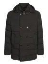 Moorer Three-quarter Coats In Brown