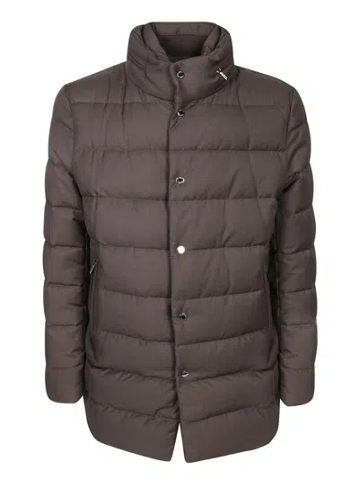 Moorer Three-quarter Coats In Brown