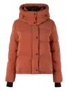 Moorer Thuile Hooded Down Jacket In Orange