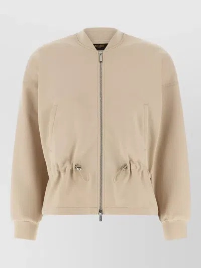 Moorer Tija Sweatshirt Drawstring Waist Long Sleeves In Neutral