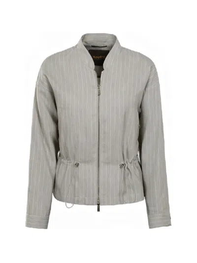 Moorer Tinya-rvl Jacket In Gray