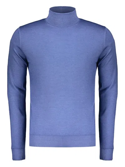 Moorer Todi Roll-neck Sweater In Blue