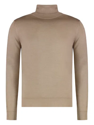Moorer Todi-xw Roll-neck Sweater In Brown
