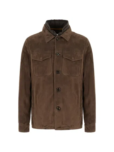 MOORER TORQUATO-TZ SUEDE PANELLED JACKET