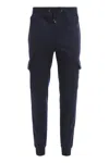 Moorer Track Pants In Cotton In Blue