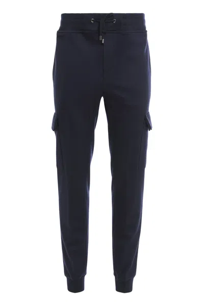 Moorer Track Pants In Cotton In Blue