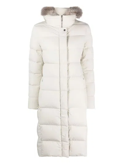 Moorer Trimmed Quilted Jacket In Neutral