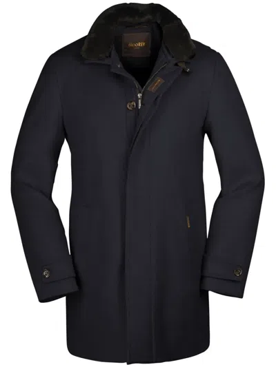 Moorer Trivor-bab Coat In Blue