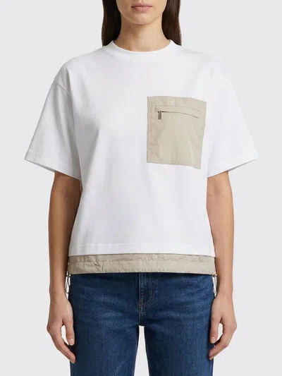 Moorer Cotton And Nylon T-shirts In White