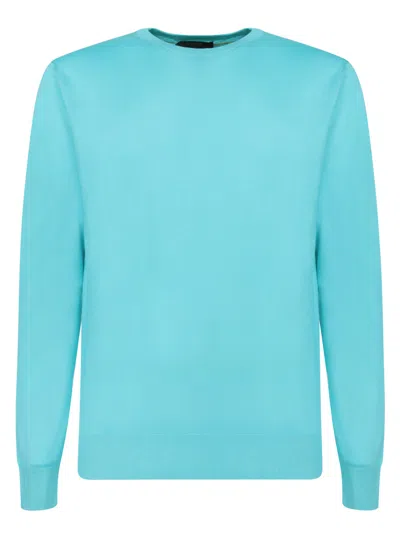 Moorer Turquoise Sea Island Sweater In Türkis