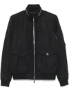 Moorer Twill Bomber Jacket In 蓝色