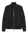 Moorer Twill Bomber Jacket In Black