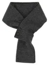 Moorer Twisted Mongolian Cashmere Scarf With Contrast Detail In Black
