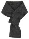 Moorer Twisted Mongolian Cashmere Scarf With Contrast Detail In Gray
