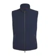 Moorer Two-way Zip Gilet In Blue