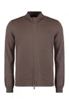 Moorer Urbino Zip-up Cashmere Cardigan In Brown