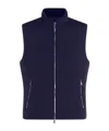Moorer Padded Jackets With High Collar And Side Zip Pockets In Blue