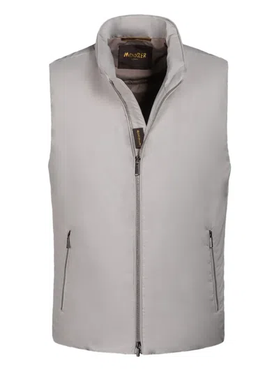 Moorer Uros Zip Gilet In Gray