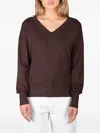 Moorer V-neck Sweater In Brown