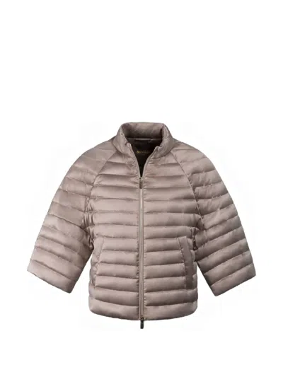 Moorer Vaglia Quilted Jacket In Brown