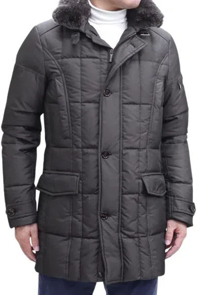 Moorer Valente-km Quilted Down Jacket Antracite In Gray