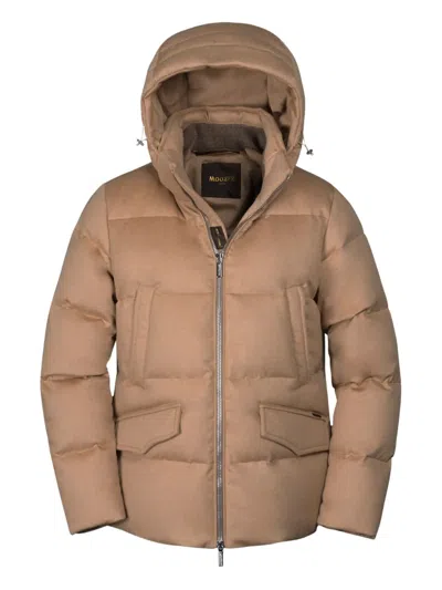 Moorer Valls Hooded Jacket In Neutral