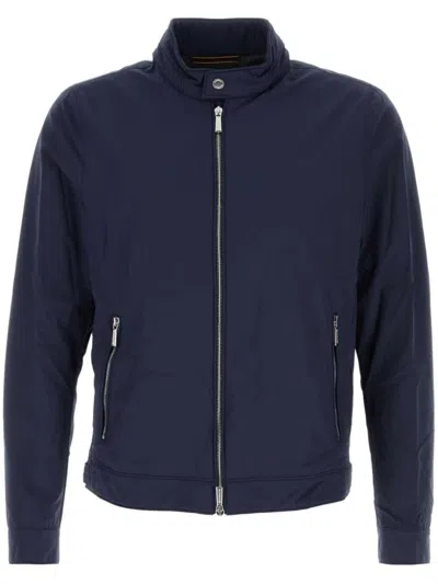 Moorer Vangi-kn Water-repellent Jacket In Blue