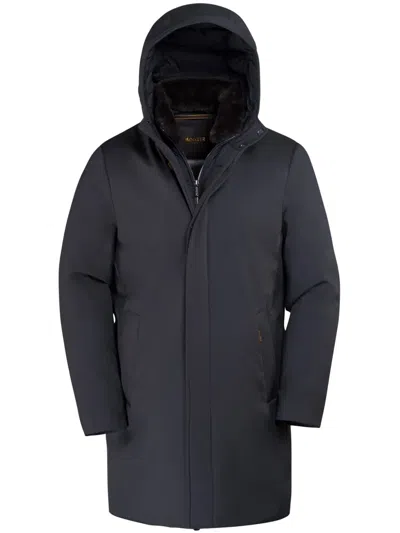 Moorer Vannes-ads Coat In Blue