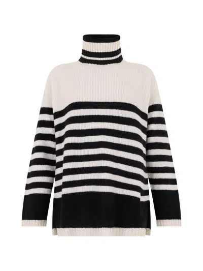 Moorer Vera-slx Striped Roll-neck Sweater In Multi