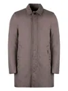 Moorer Verga Techno Fabric Jacket In Brown