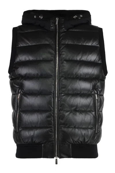 Moorer Vermeer Bodywarmer Jacket In Black
